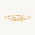 Toy Bow Gold Stacking Ring