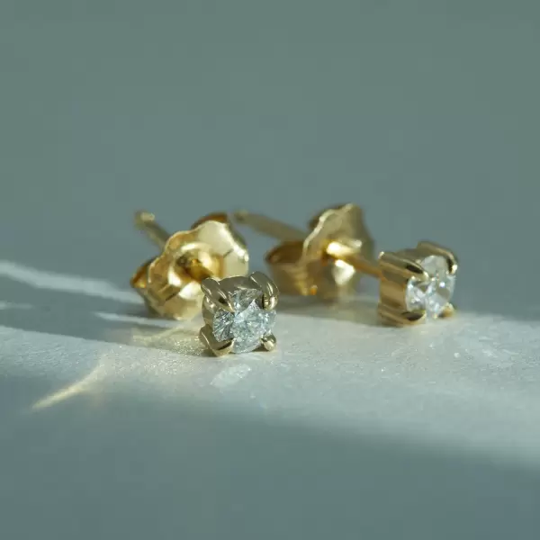 Angel Hair Diamond Stud Earrings, Sparkler (single)