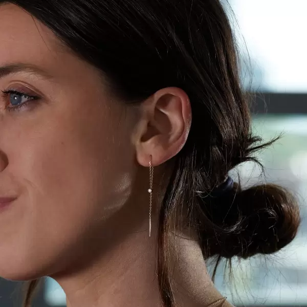 Diamond Greco Lariat Earring (single)