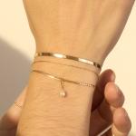 Spritz Herringbone Gold Bracelet