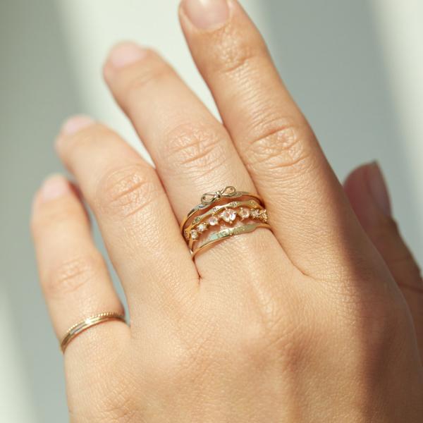 Toy Bow Gold Stacking Ring