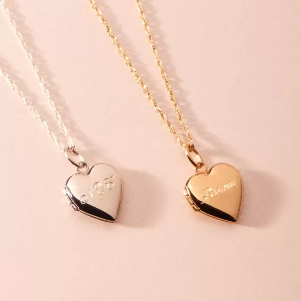 Dollhouse Engravable Gold Heart Locket