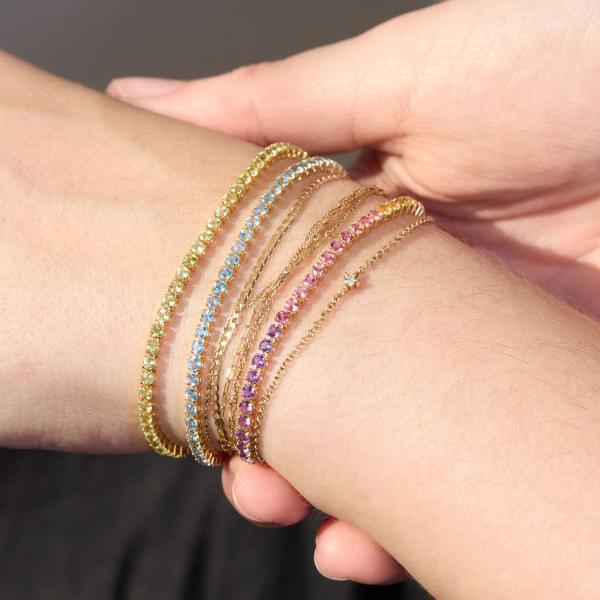 Harlequin Rainbow Tennis Bracelet