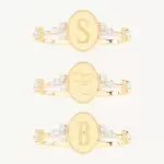 Petal Diamond Signet Ring