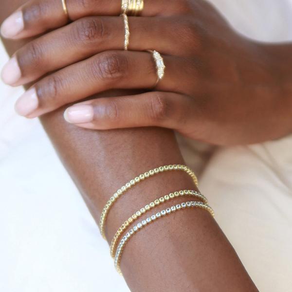 Harlequin Peridot Tennis Bracelet