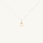 Pearl and White Diamond Necklace