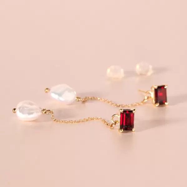 Gemma Garnet Earrings (pair)