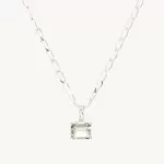 Green Amethyst Tablet Necklace