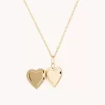 Dollhouse Engravable Gold Heart Locket