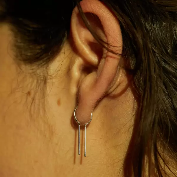 Chime Earring, Silver (single)