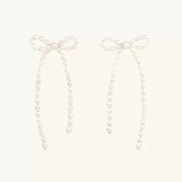 Margot Pearl Bow Earrings (pair)