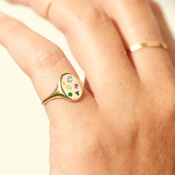 Mosaic Signet Ring