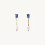 Sapphire & Pearl Shower Earring (single)
